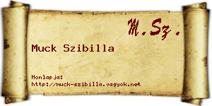 Muck Szibilla névjegykártya